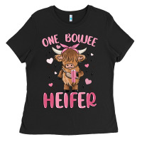 Black one boujee heifer Ladies Tee - MaliasSmallBusiness