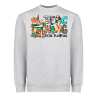 Heather Grey teaching little pumpkins Heavyweight Sweatshirt - CowGirlArtShop