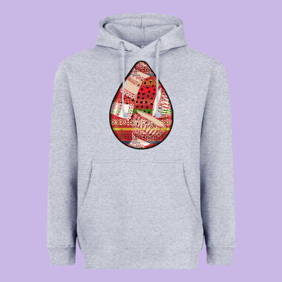 African Fabric Pattern Teardrop Earrings 3 Heavyweight Hoodie Designed By Bundleandbundleshop