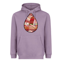Lavender african fabric pattern teardrop earrings 3 Heavyweight Hoodie - BundleAndBundleShop