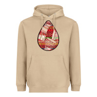 Mushroom african fabric pattern teardrop earrings 3 Heavyweight Hoodie - BundleAndBundleShop