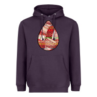 Plum african fabric pattern teardrop earrings 3 Heavyweight Hoodie - BundleAndBundleShop