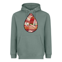 Sage african fabric pattern teardrop earrings 3 Heavyweight Hoodie - BundleAndBundleShop