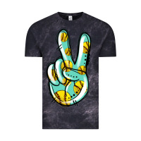 Cloud Black softball peace sign Vintage Tee - Jasminsmagicworld