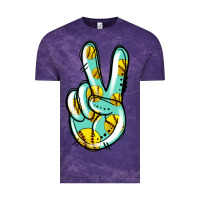 Cloud Purple softball peace sign Vintage Tee - Jasminsmagicworld