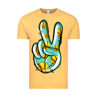 Vintage Mustard softball peace sign Vintage Tee - Jasminsmagicworld