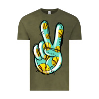 Vintage Olive softball peace sign Vintage Tee - Jasminsmagicworld