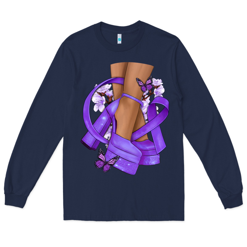 Cancer Diva Purple Ribbon Long Sleeve Tee by NancyCooperArtShop | Teevron