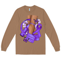Toasted Coconut Cancer diva purple ribbon Long Sleeve Tee - NancyCooperArtShop