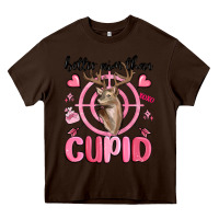 Chocolate Brown better aim than cupid Heavy Core Tee - MaliasSmallBusiness