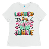 White loaded tea junkie Ladies Tee - MaliasSmallBusiness