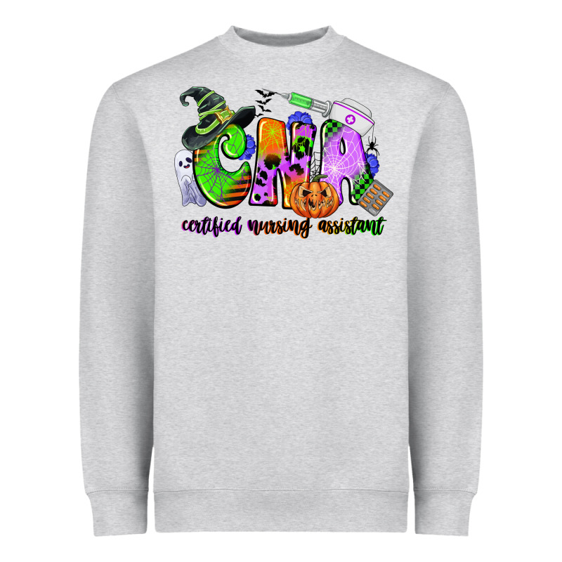Cna Certified Nursing Assistant Halloween Heavyweight Sweatshirt by CowGirlArtShop | Teevron