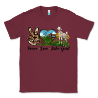 Burgundy Peace Love Kiko Goat Classic Tee - LillyAllenDesigns