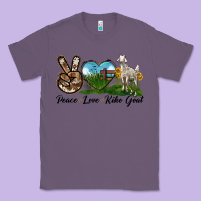 Peace Love Kiko Goat Classic Tee Designed By Lillyallendesigns