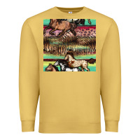 Antique Gold horses seamless pattern Premium Sweatshirt - BundleAndBundleShop