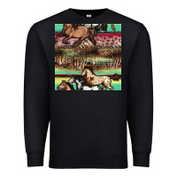 Black horses seamless pattern Premium Sweatshirt - BundleAndBundleShop