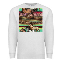 Oatmeal Heather horses seamless pattern Premium Sweatshirt - BundleAndBundleShop