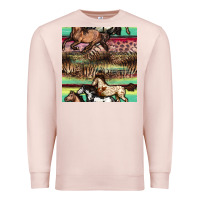 Pale Pink horses seamless pattern Premium Sweatshirt - BundleAndBundleShop