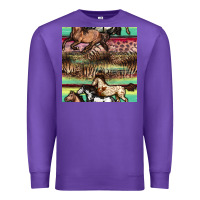 Purple horses seamless pattern Premium Sweatshirt - BundleAndBundleShop