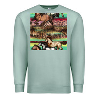 Seafoam horses seamless pattern Premium Sweatshirt - BundleAndBundleShop