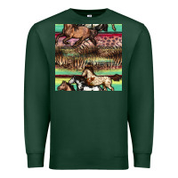 Sports Green horses seamless pattern Premium Sweatshirt - BundleAndBundleShop