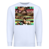 White horses seamless pattern Premium Sweatshirt - BundleAndBundleShop