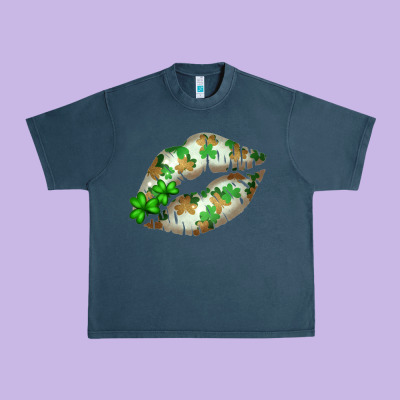 St. Patricks Day White Lips Urban Heavy Tee Designed By Bettercallsaul
