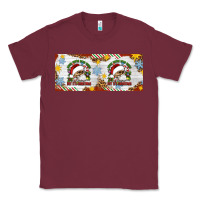 Burgundy When You're Dead Inside But It's Christmas Hippie Skeleton Santa Classic Tee - Artiststas