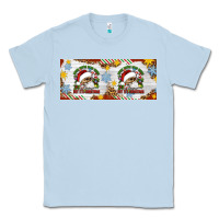 Dusty Blue When You're Dead Inside But It's Christmas Hippie Skeleton Santa Classic Tee - Artiststas