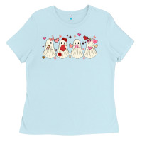 Baby Blue valentines day ghost Ladies Tee - MaliasSmallBusiness