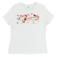 White valentines day ghost Ladies Tee - MaliasSmallBusiness