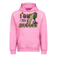 Fuchsia Pink i am not a hugger Urban Hoodie - CowhideDigitalArt