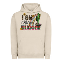 Pigment French Oak i am not a hugger Urban Hoodie - CowhideDigitalArt
