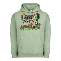 Pigment Oil Green i am not a hugger Urban Hoodie - CowhideDigitalArt
