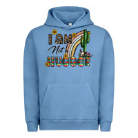 Pigment Pebble Blue i am not a hugger Urban Hoodie - CowhideDigitalArt