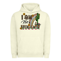 Pigment Pistachio i am not a hugger Urban Hoodie - CowhideDigitalArt