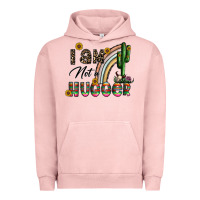 Pigment Salmon i am not a hugger Urban Hoodie - CowhideDigitalArt