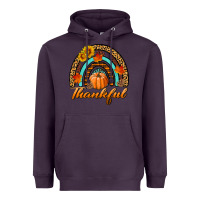 Plum thankful pumpkin rainbow Heavyweight Hoodie - BundleAndBundleShop
