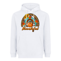 White thankful pumpkin rainbow Heavyweight Hoodie - BundleAndBundleShop