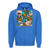 True Royal american yorkshire pig seamless pattern Zipper Hoodie - FaDigitalArtStudio