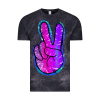 Cloud Black Mermaid Peace Sign Vintage Tee - Jasminsmagicworld