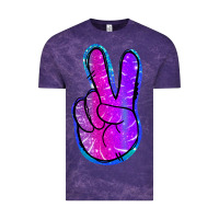 Cloud Purple Mermaid Peace Sign Vintage Tee - Jasminsmagicworld