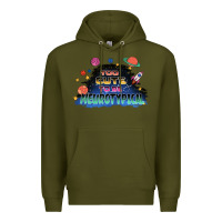 Army Green Too cute to be neurotypical Premium Hoodie - FaDigitalArtStudio