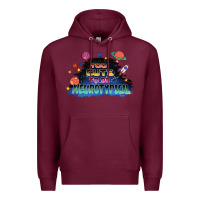 Burgundy Too cute to be neurotypical Premium Hoodie - FaDigitalArtStudio