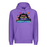 Purple Too cute to be neurotypical Premium Hoodie - FaDigitalArtStudio