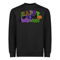 Black happy halloween Heavyweight Sweatshirt - CowGirlArtShop