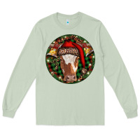 Matcha Longhorn Cow Christmas Long Sleeve Tee - RanaPortraitStore