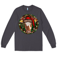 Smoke Longhorn Cow Christmas Long Sleeve Tee - RanaPortraitStore