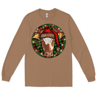 Toasted Coconut Longhorn Cow Christmas Long Sleeve Tee - RanaPortraitStore