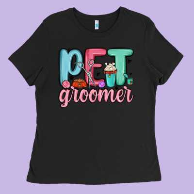 Pet Groomer Ladies Tee Designed By Maliassmallbusiness